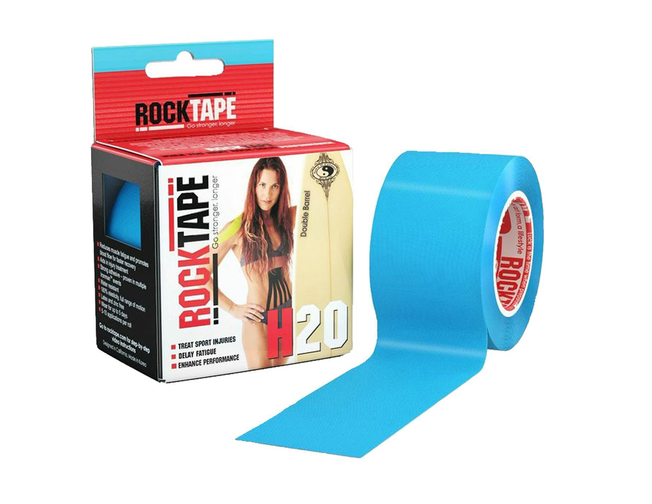 Кинезио тейп Rocktape H2O 5см х 5м голубой.