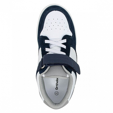 Кроссовки ортопедические Ортобум для мальчиков 33054-03 синий бархат с белым. Изображение 2 из 6