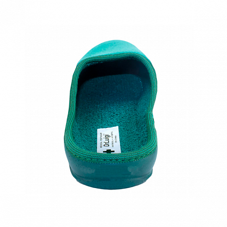 Тапочки домашние Др.Луиджи из текстиля PU-01-01-TF зеленые. Изображение 3 из 3
