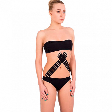 Кинезио тейп Bio Balance Tape Lymph перфорированный 5см х 5м черный. Изображение 3 из 3